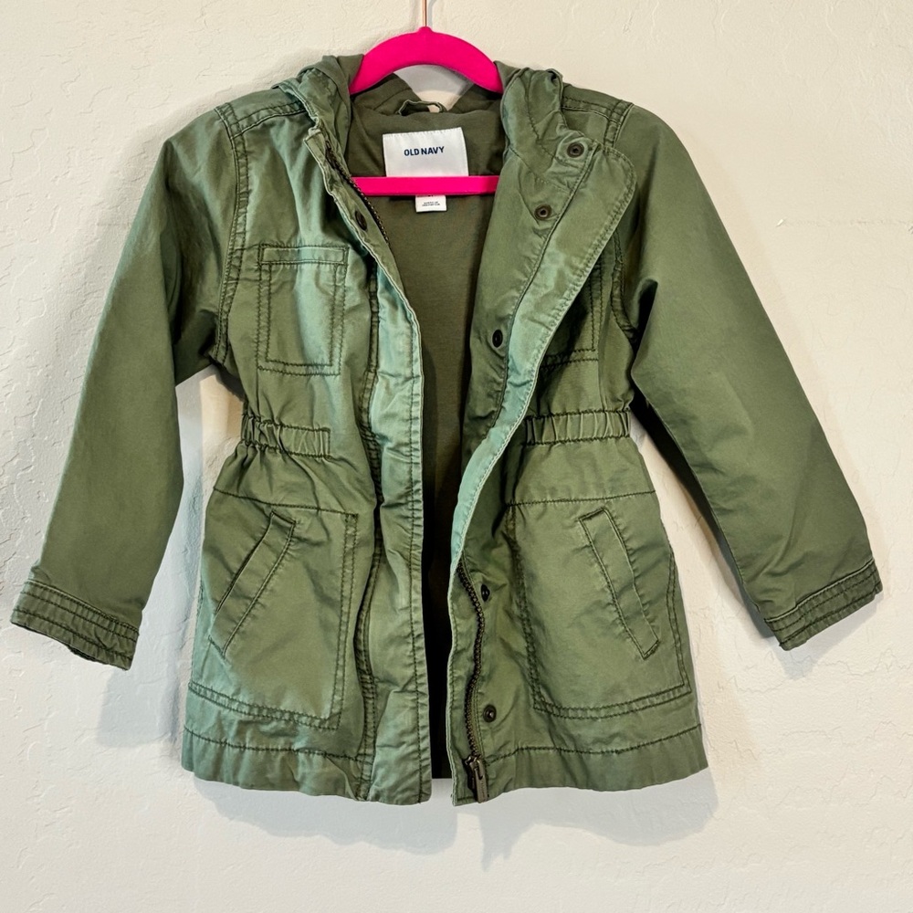 Old Navy Kids Army Green Anorak Jacket